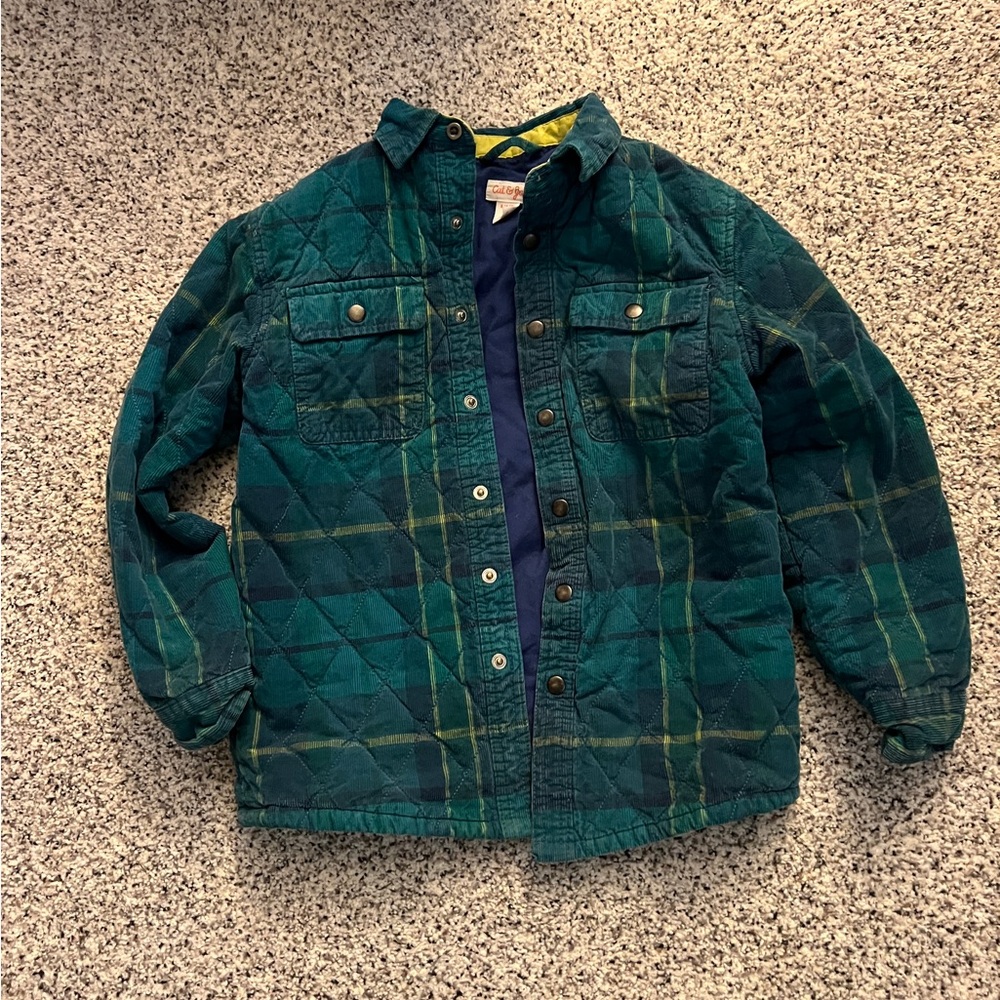 Boys Cat & Jack Navy and Yellow Jacket size small 6/7